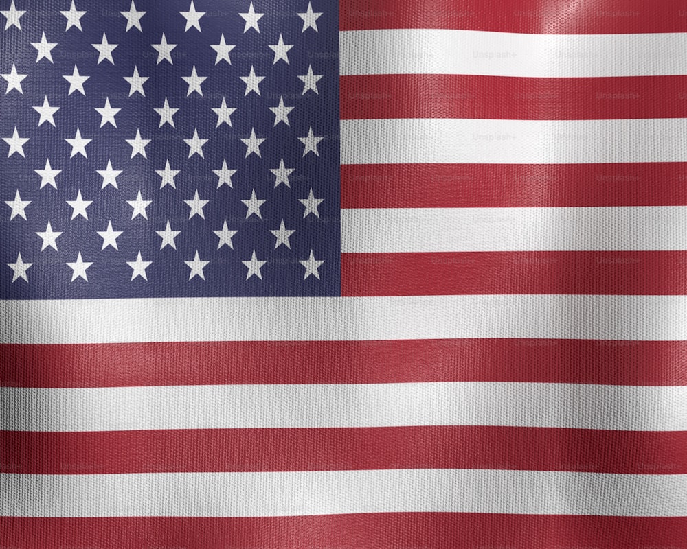 La bandiera americana sventola al vento