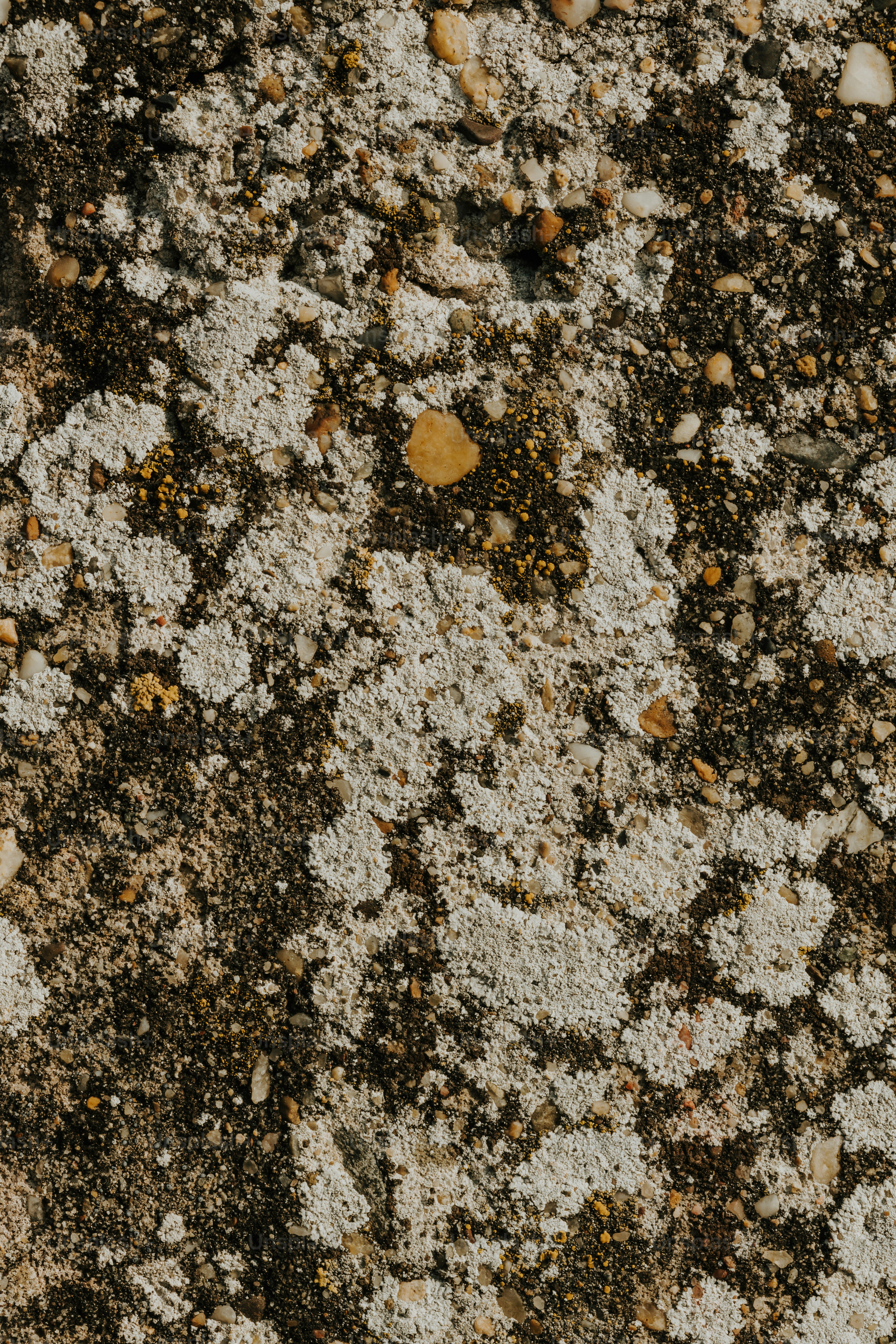 a cell phone laying on top of a dirt covered ground