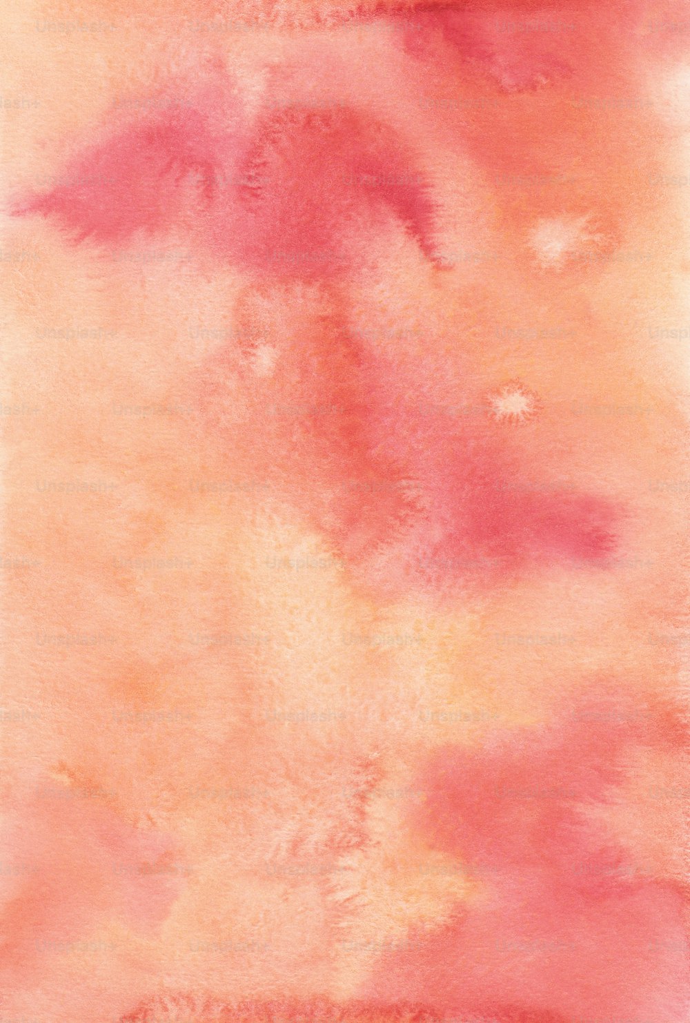 a watercolor painting of pink and yellow clouds
