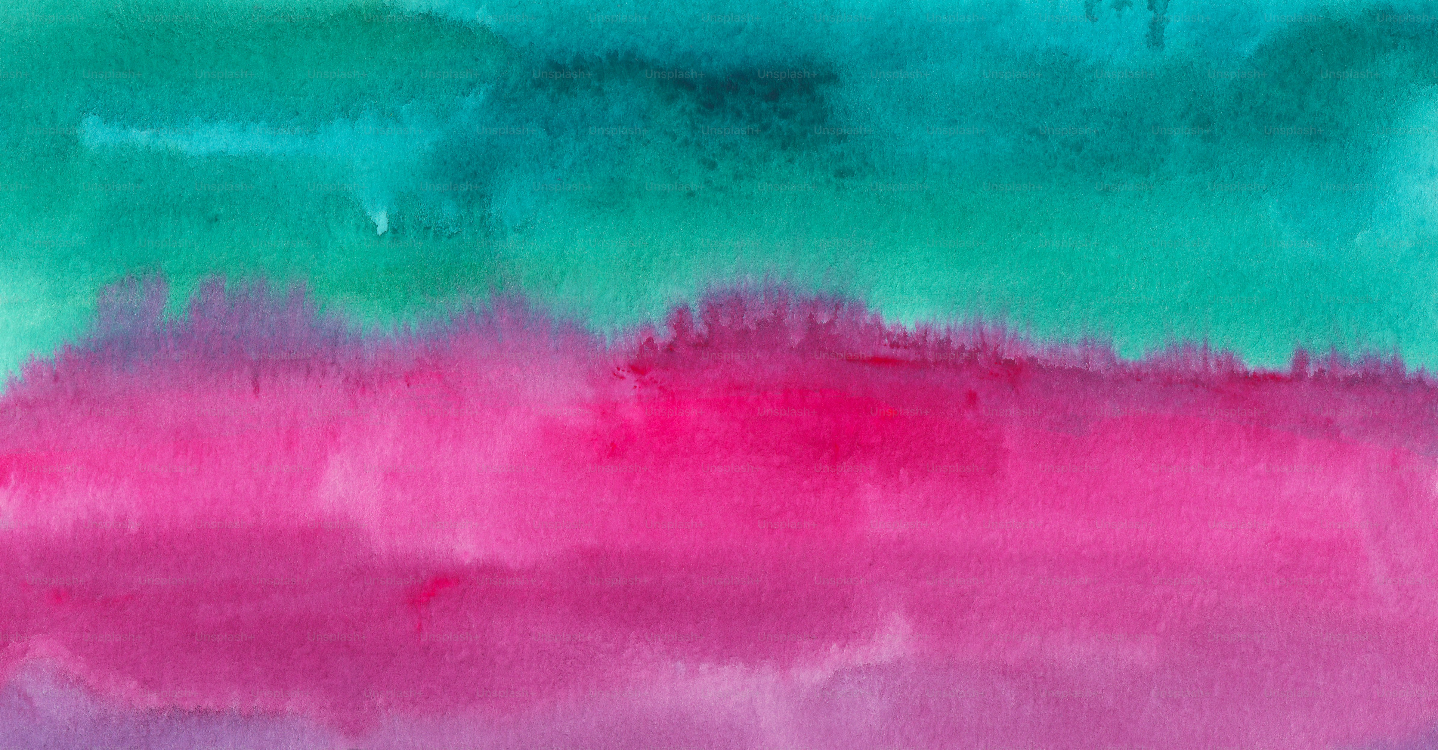 a painting of a pink and blue background