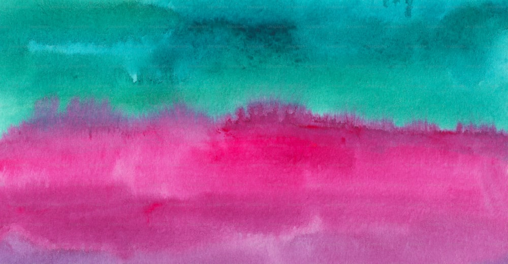 a painting of a pink and blue background