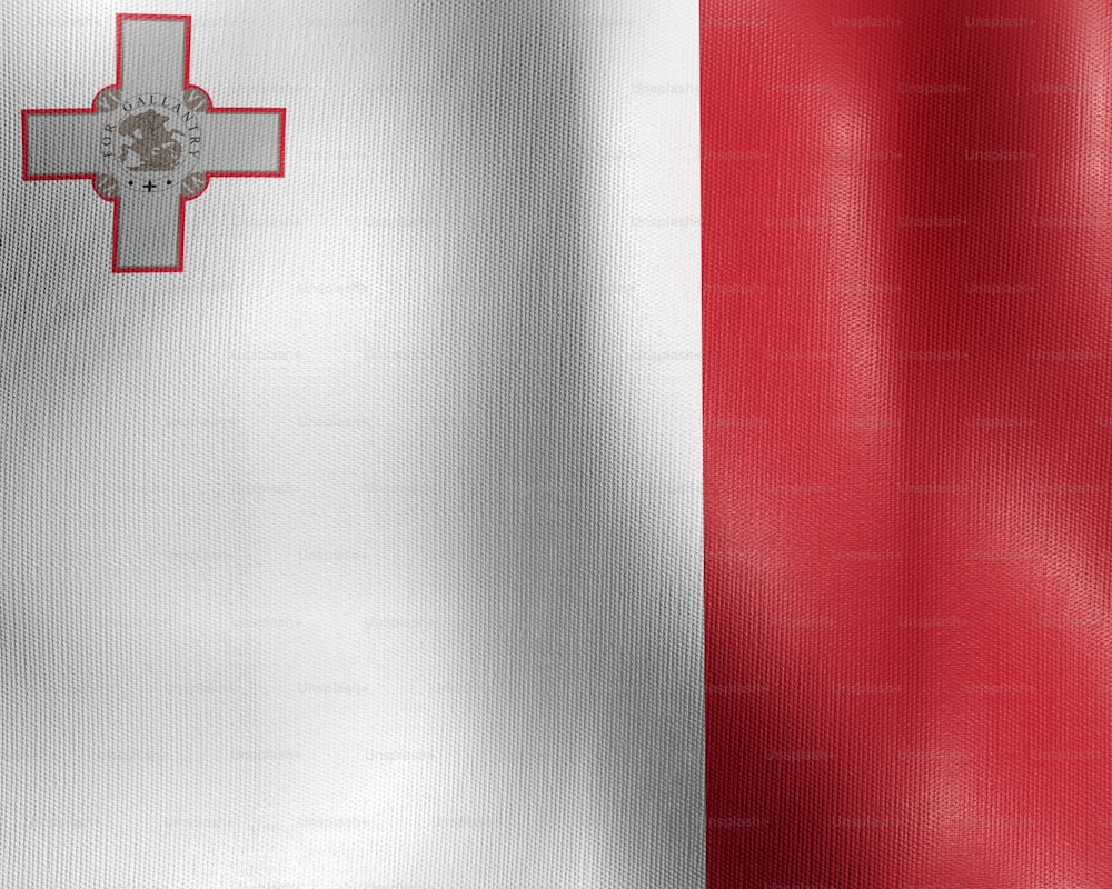 La bandiera della Francia con una croce su di essa