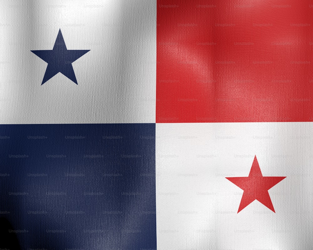 um close up de uma bandeira com uma estrela sobre ela