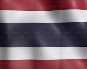 Die Flagge Thailands weht im Wind