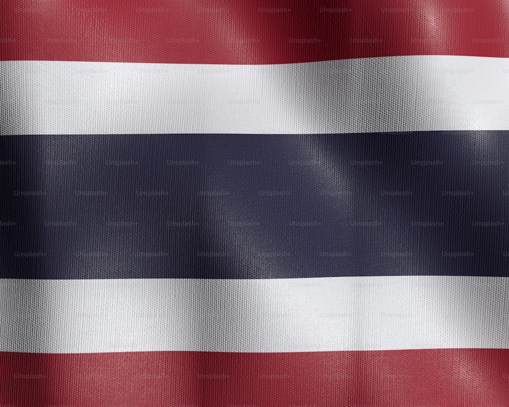 La bandera de Tailandia ondea en el viento