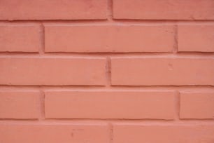 un mur de briques rouges avec un chat blanc assis dessus