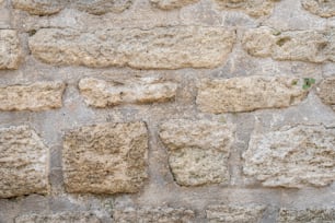 Un primo piano di un muro fatto di rocce