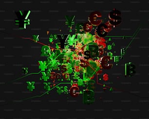 コンピュータが生成した数字の束の画像