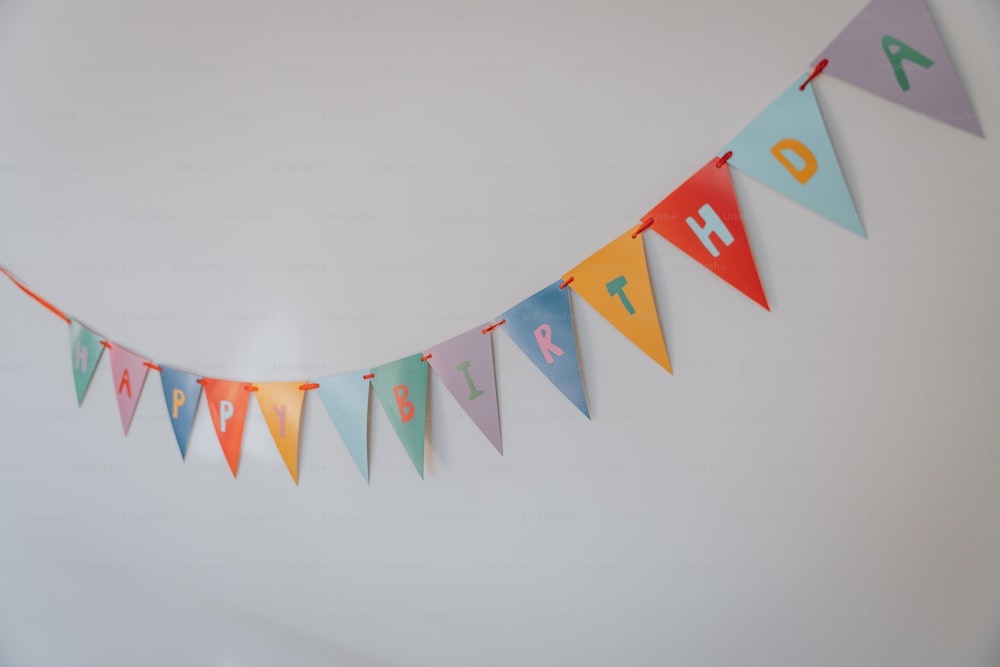 a birthday banner with the number one on it
