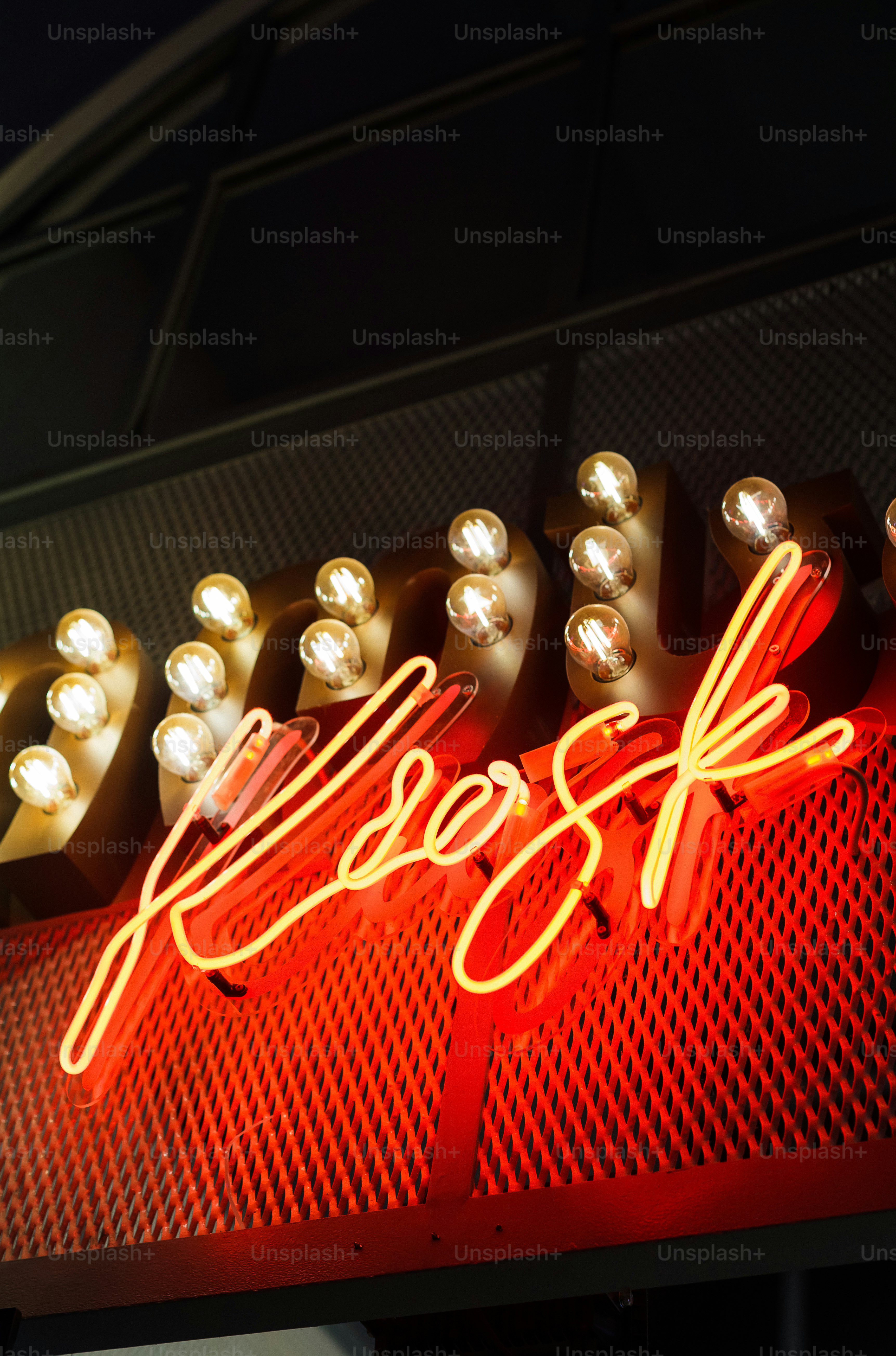 a neon sign that says neon lights on it