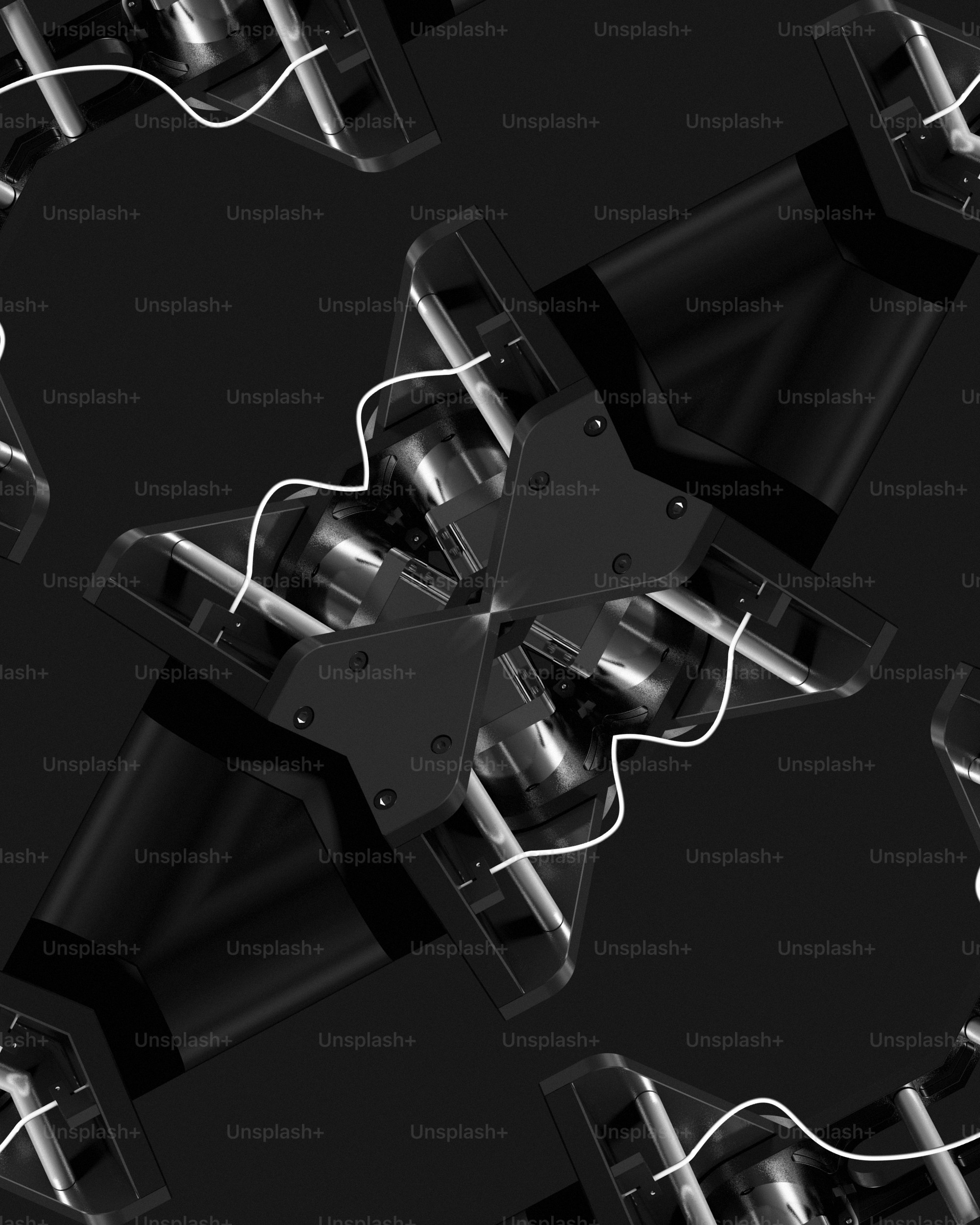 a black and white photo of a black and white object