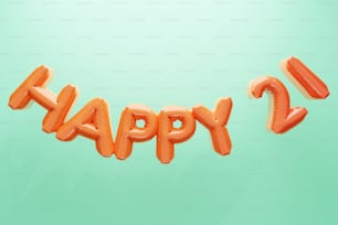 Un mensaje de feliz cumpleaños hecho de zanahorias