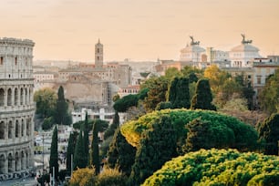 a view of a city from a hill