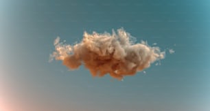 Una nuvola di fumo che fluttua nel cielo