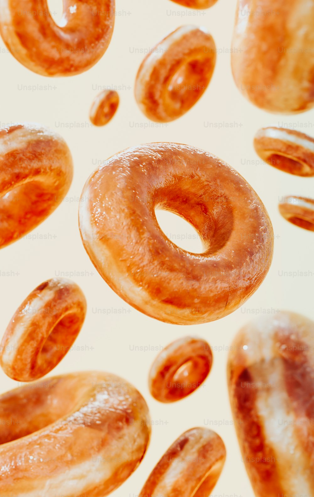 a group of doughnuts sitting on top of a table