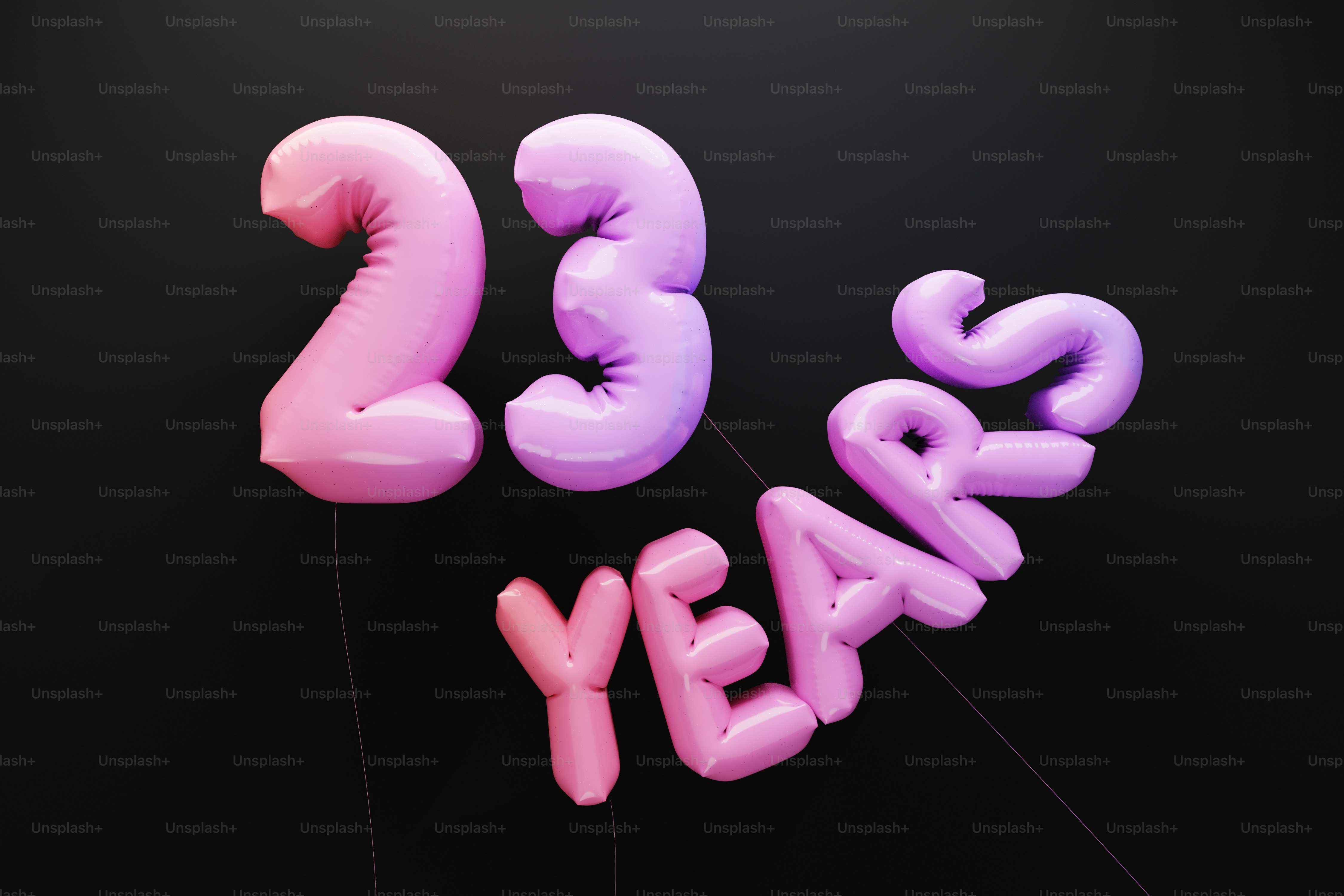 23 Years birthday balloons background