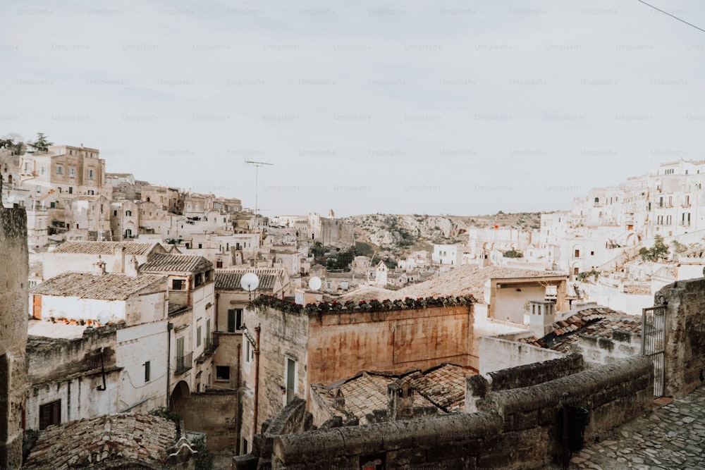 a view of a city from a rooftop