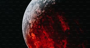 Un primer plano de la superficie de un planeta rojo