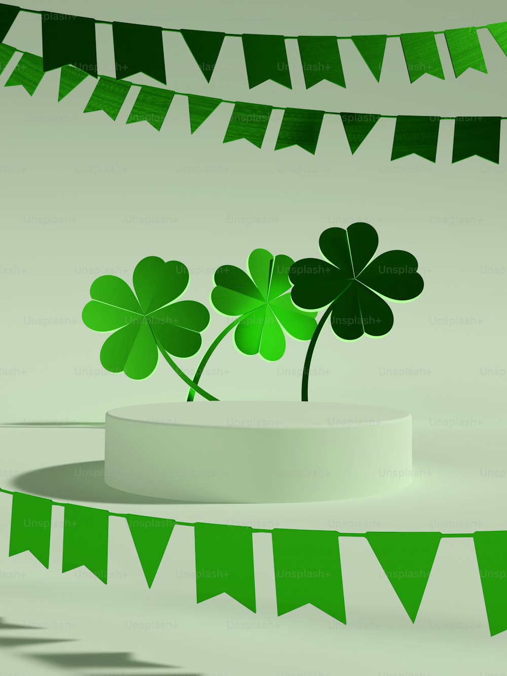 a potted plant with a four leaf clover