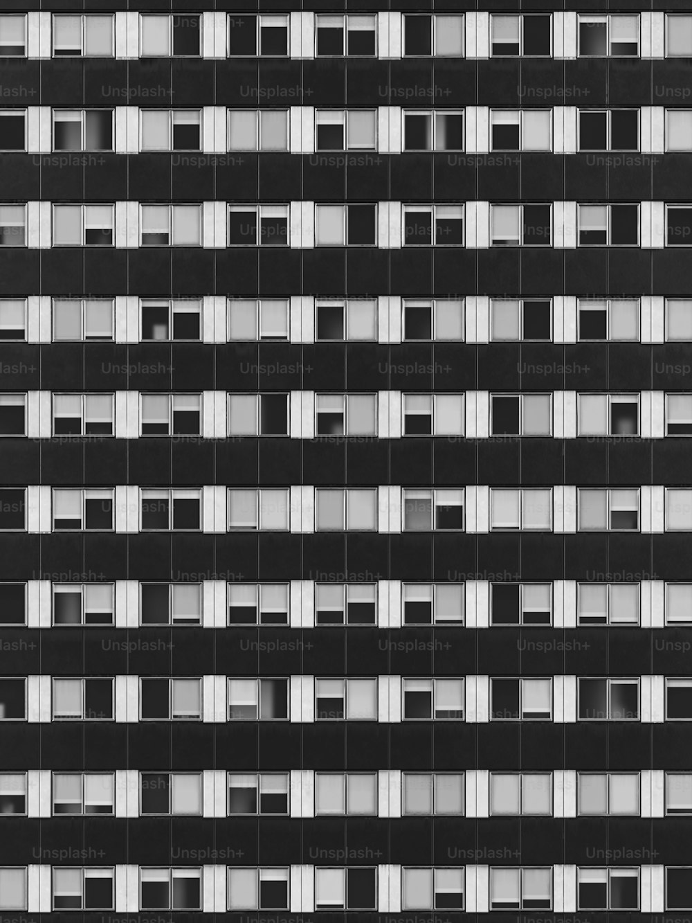 건물의 흑백 사진