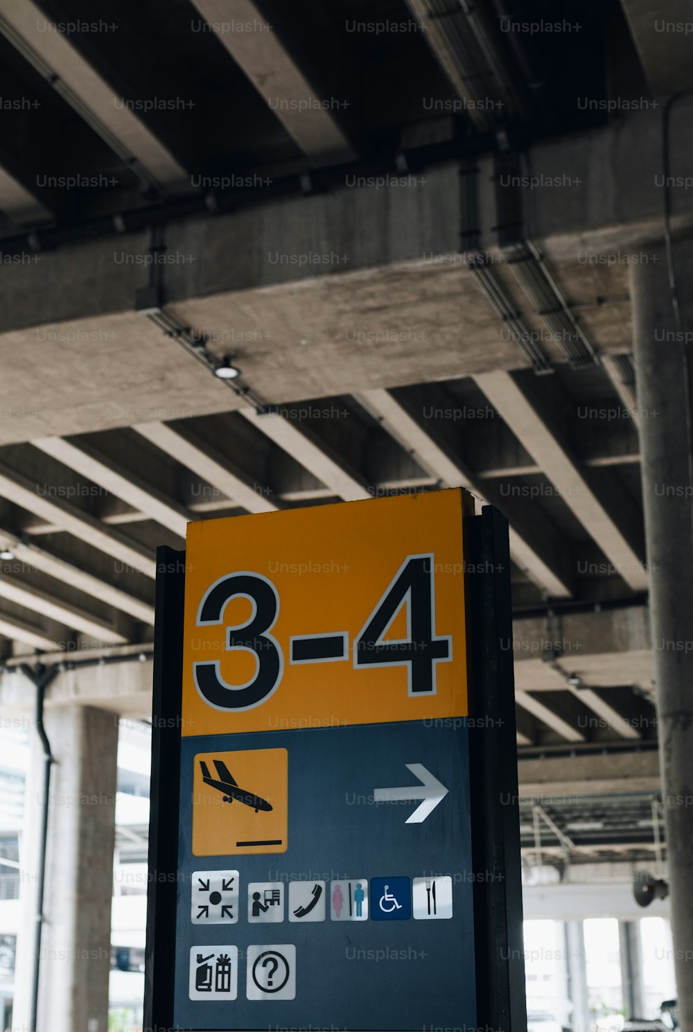 a yellow and black sign that says 3 - 4 - 4