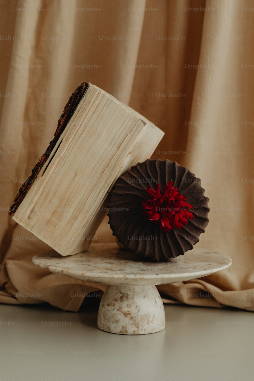 a cake with a book on top of it