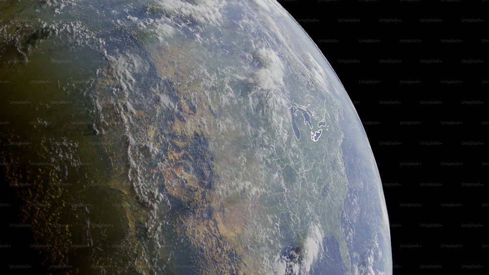 Una vista ravvicinata della Terra dallo spazio