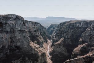 a view of a canyon from a high point of view