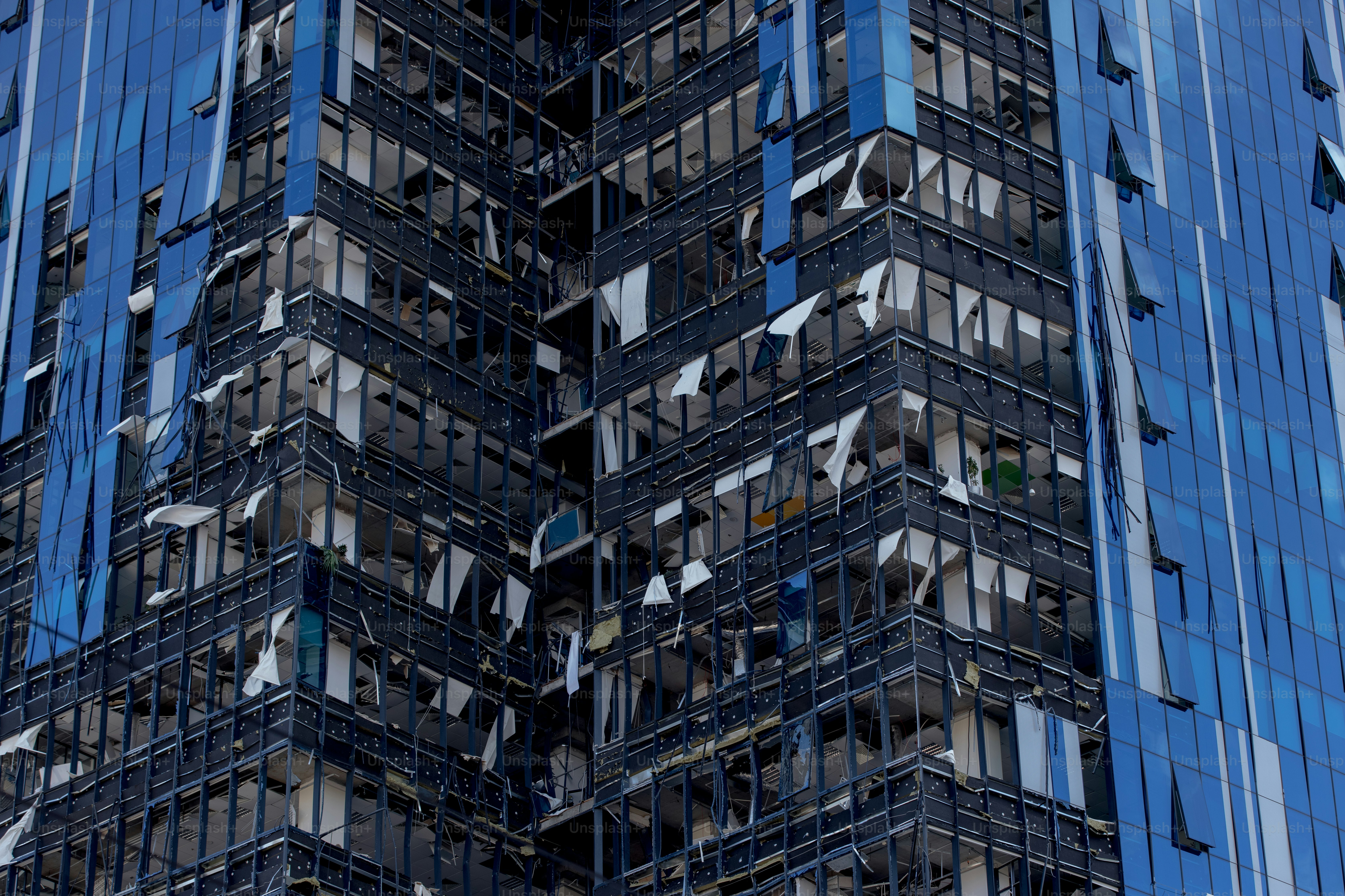 a very tall building with lots of windows