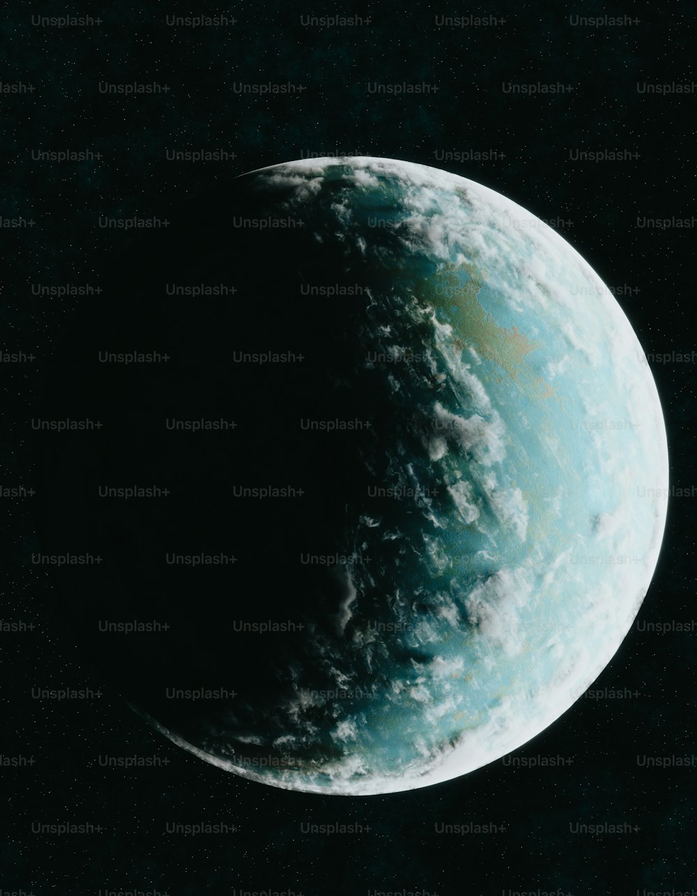 Representación artística de un planeta en el espacio