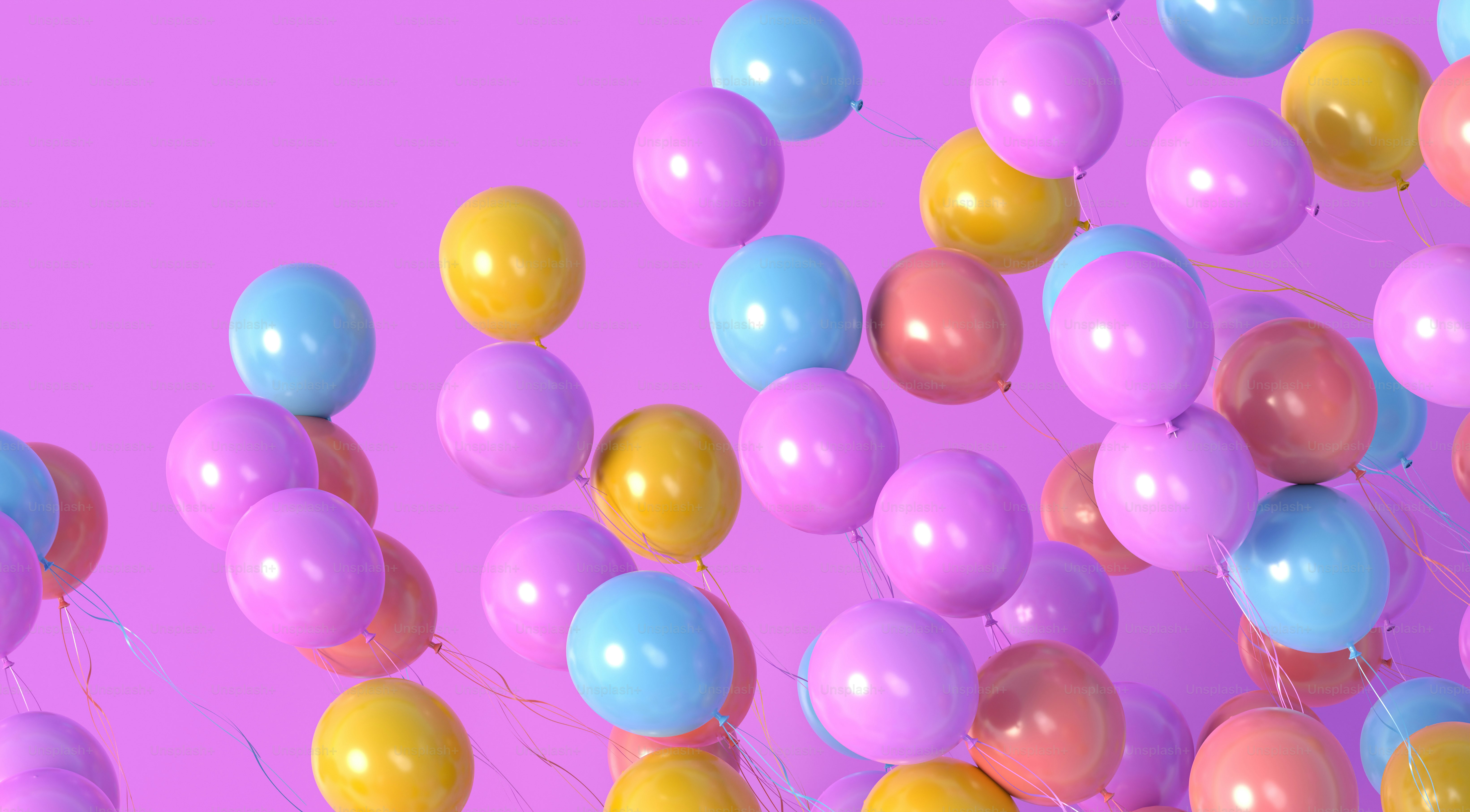 A bunch of balloons floating in the air photo – Digital image Image on ...