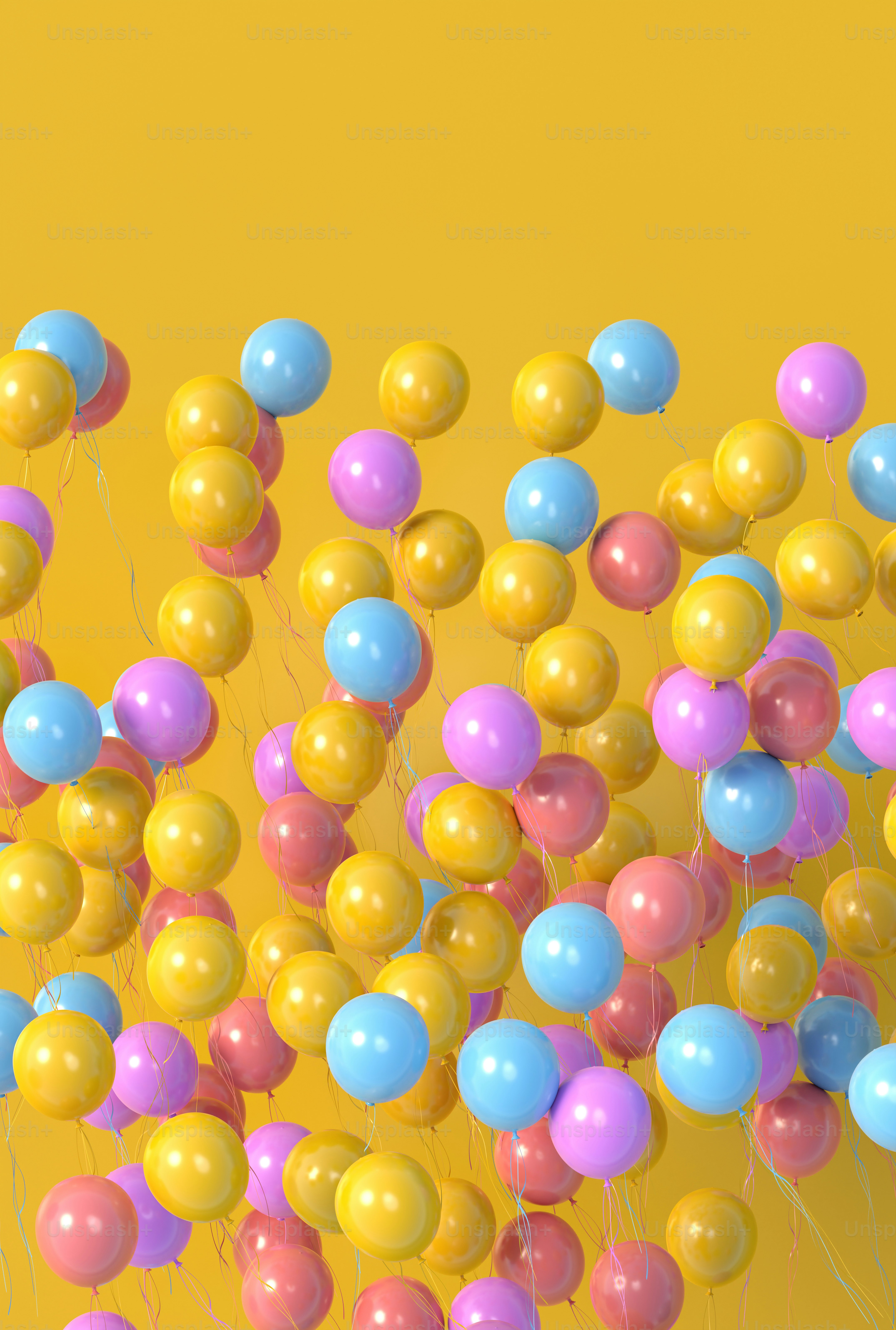 A bunch of white balloons floating in the air photo – Party Image on ...