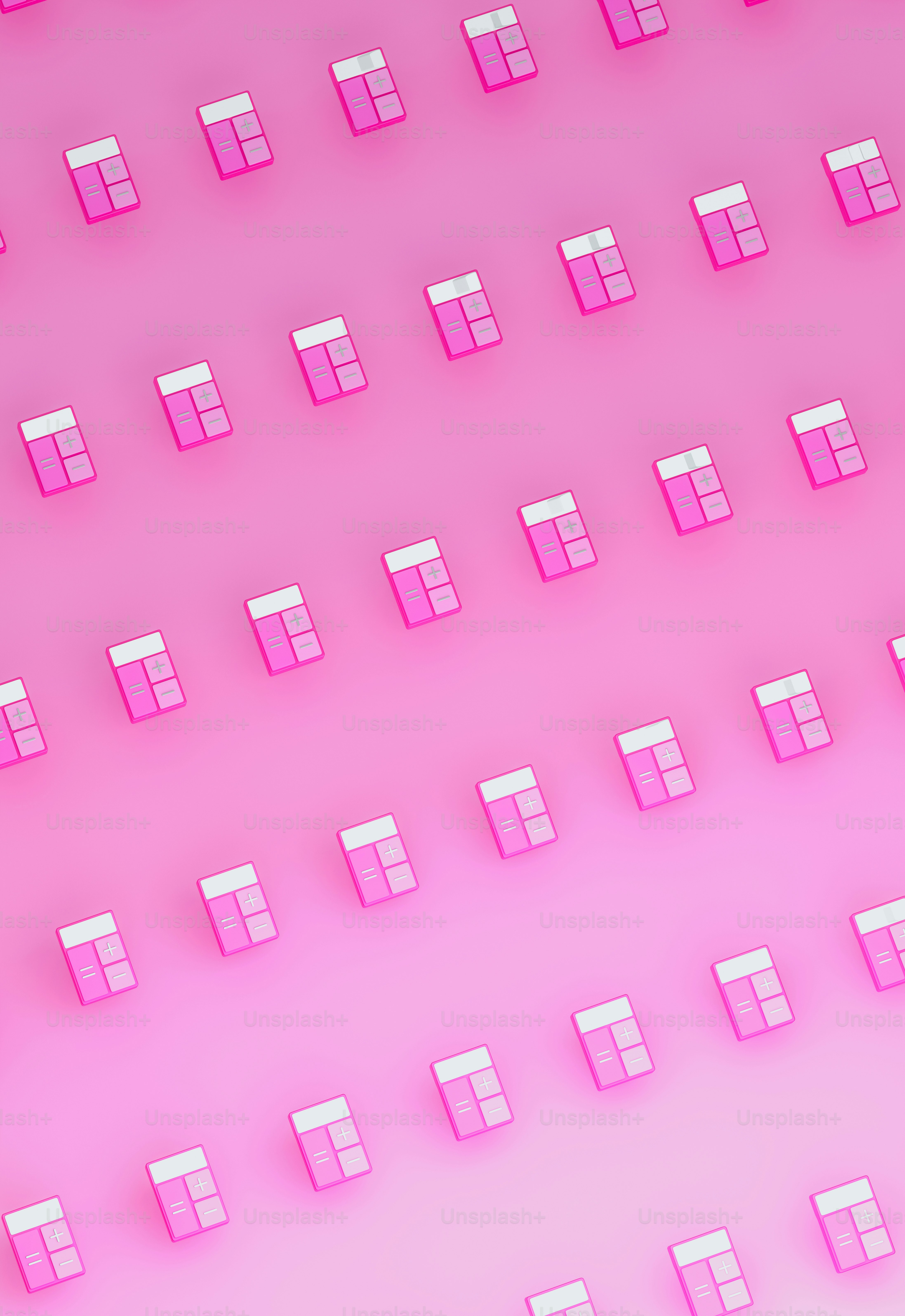 a pink background with squares and rectangles