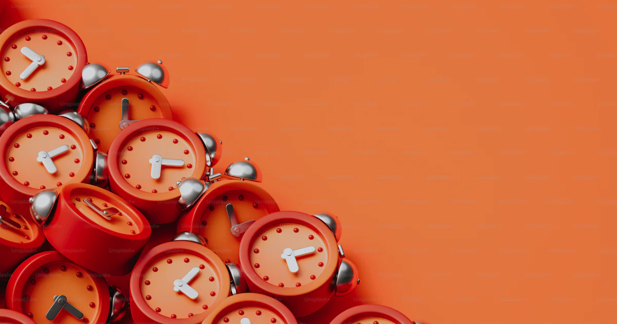 Red Clock Fun A group of red clocks sitting on top of each other photo – Wallpaper ...