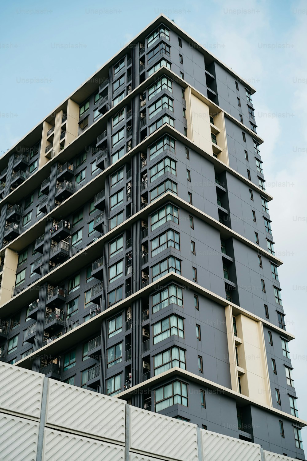 a very tall building with lots of windows