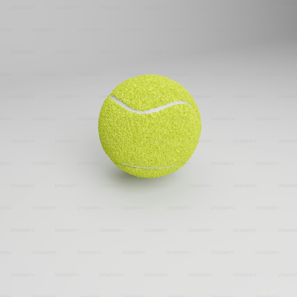 a tennis ball with a tennis racket sticking out of it