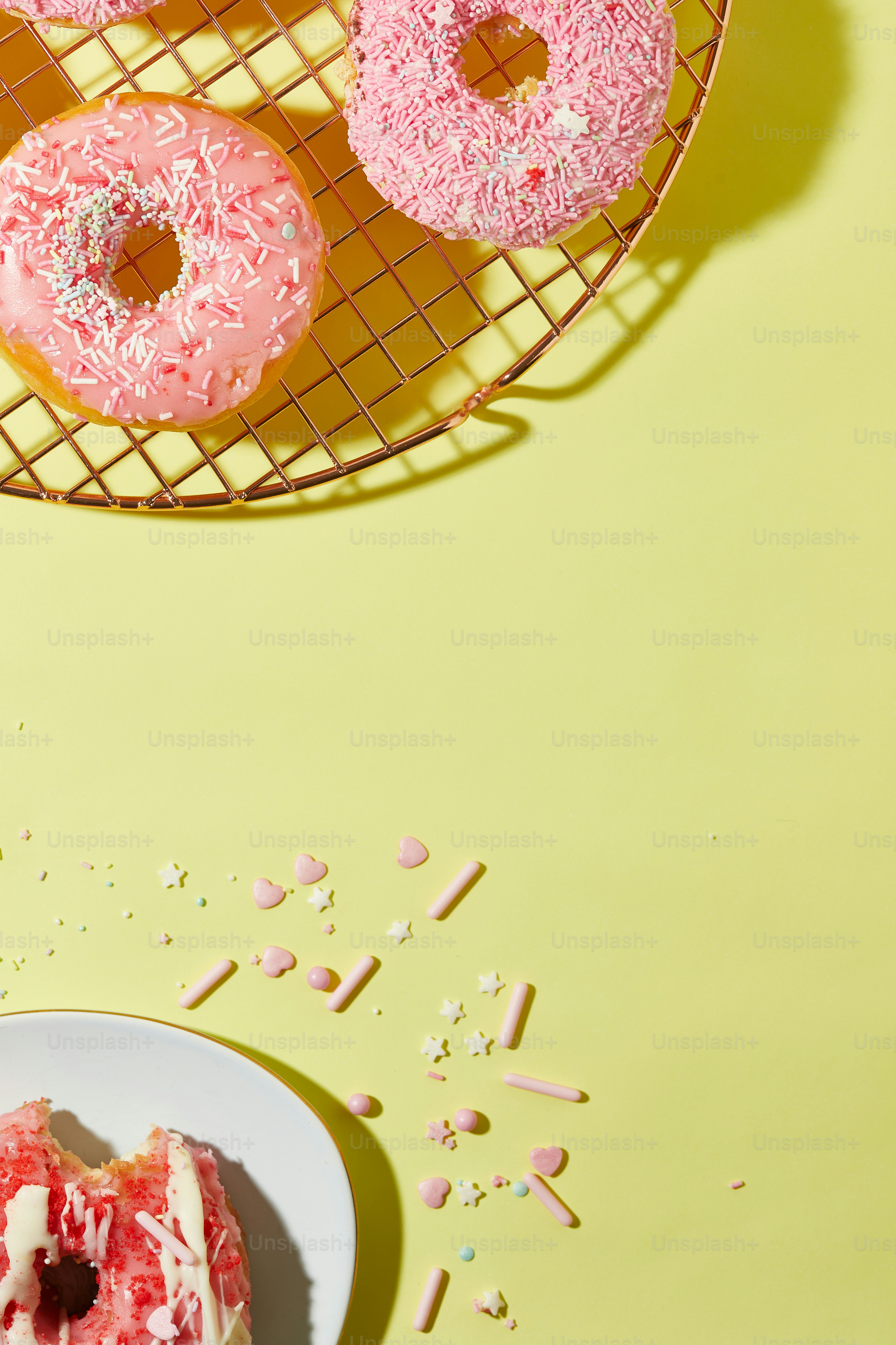 a couple of doughnuts that are on a plate