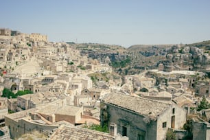 a view of a city from a hill