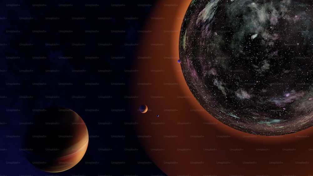 an artist's rendering of the planets in space