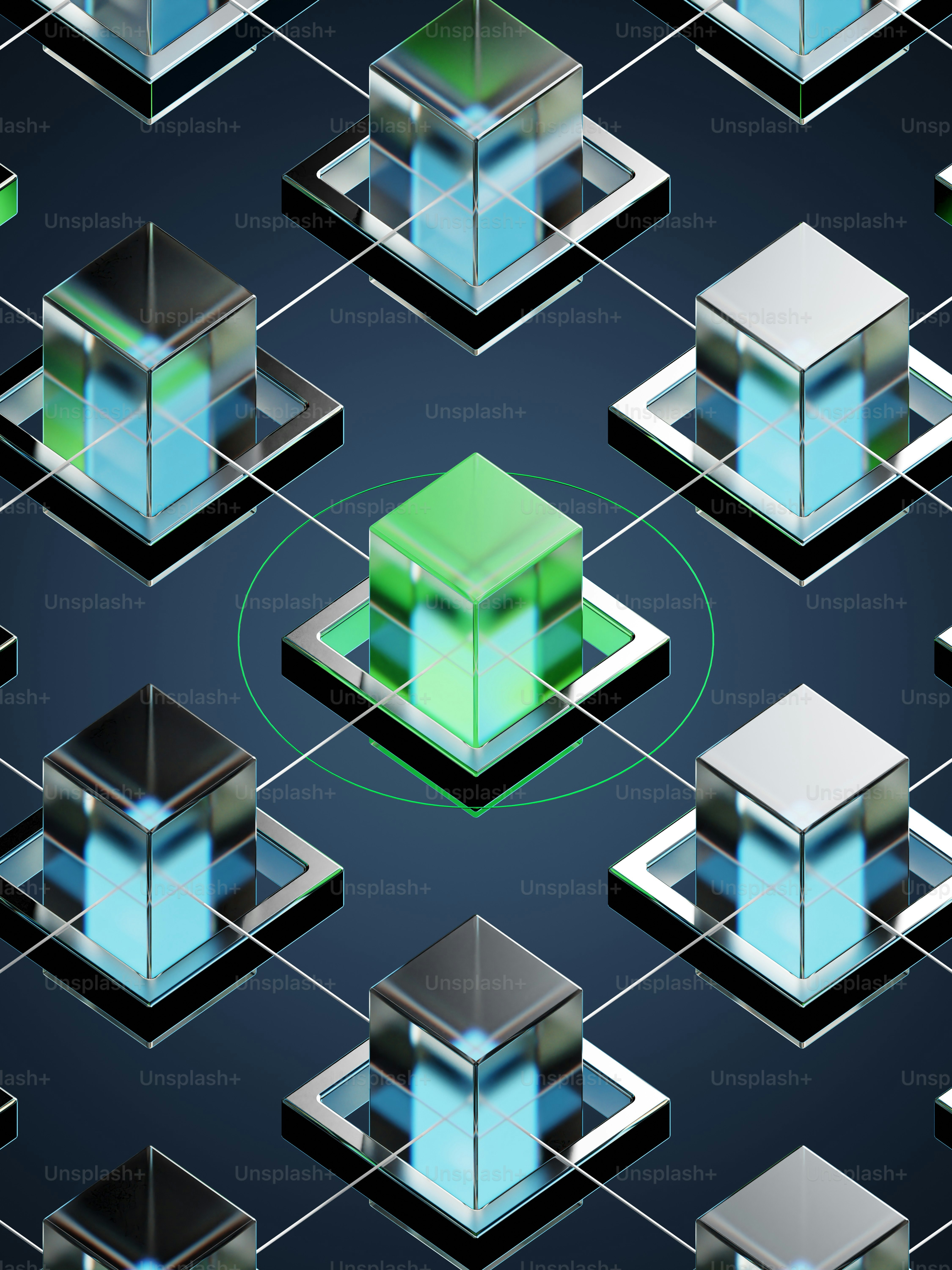 a bunch of cubes that are on a table