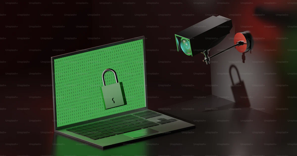 Ninah Computer Lock Screen A laptop computer with a lock on the screen photo – Technology Image on ...