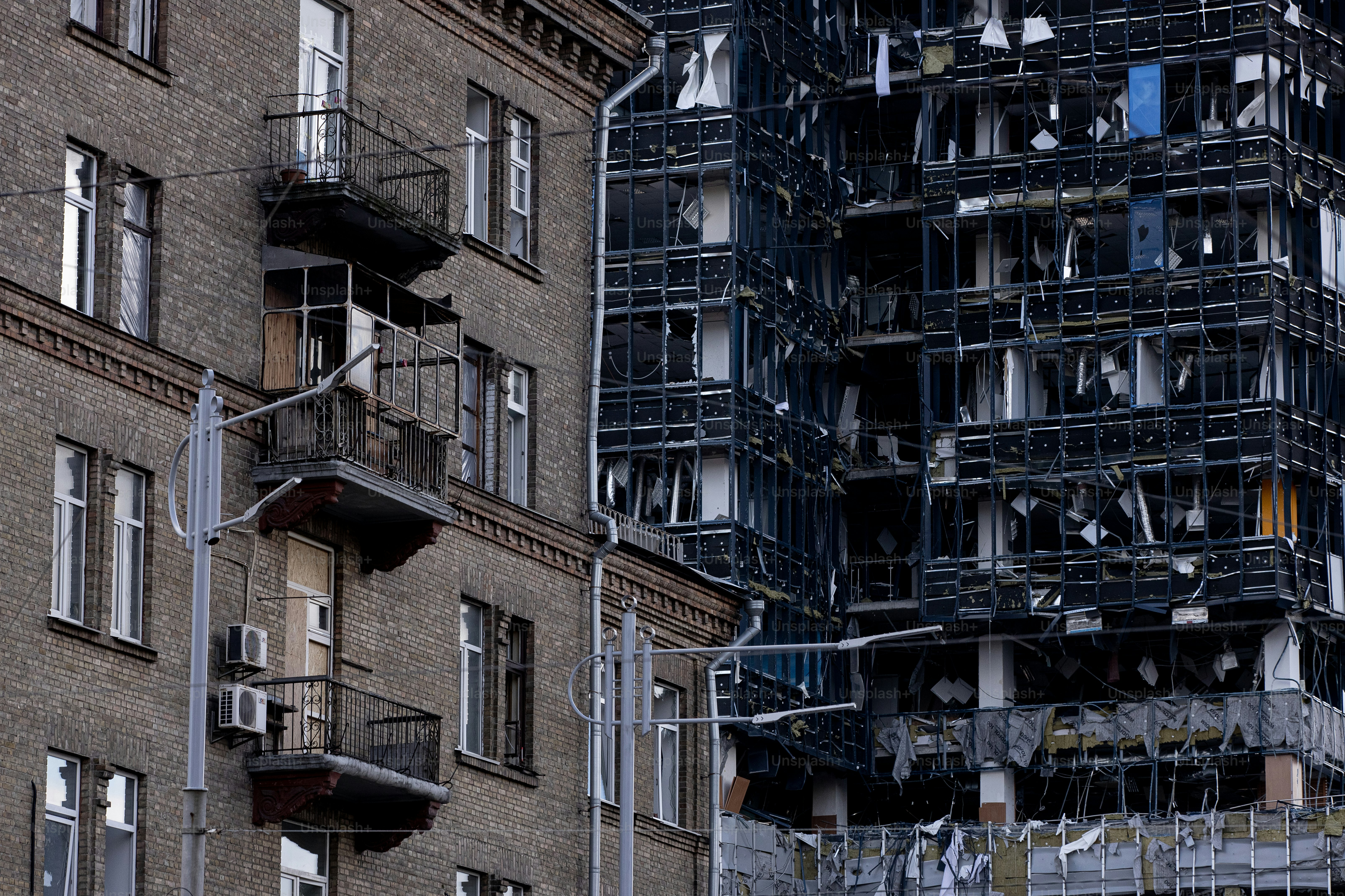 a very tall building with lots of windows