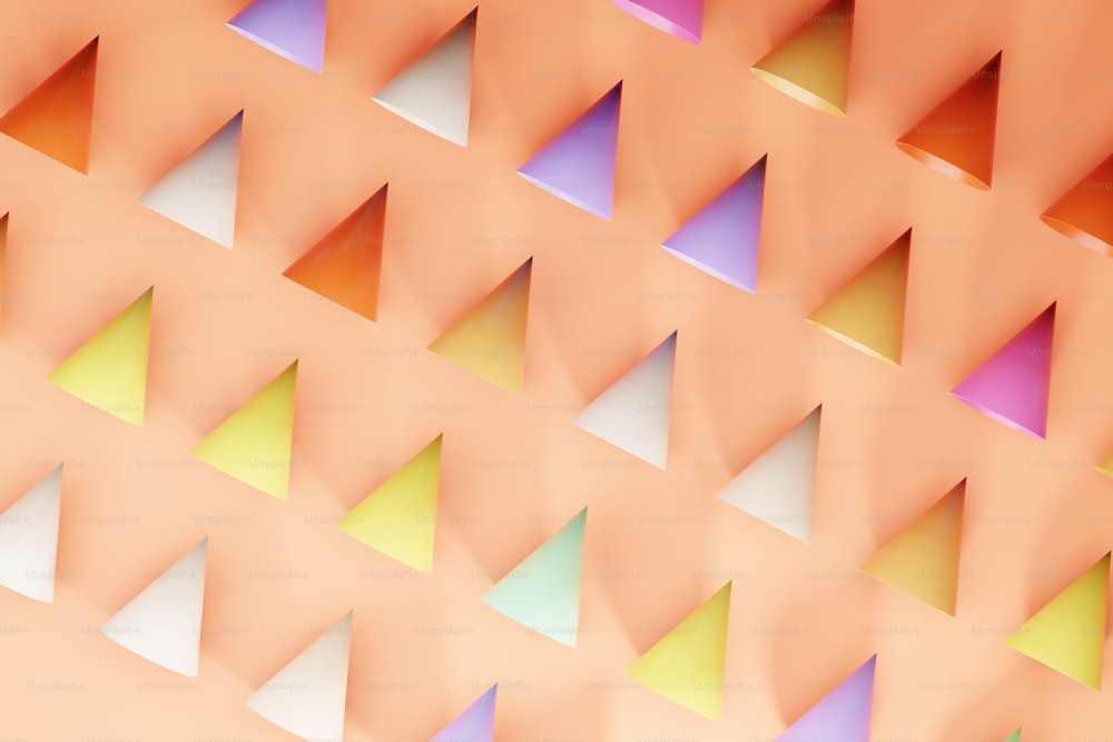 uma imagem abstrata de um padrão composto de triângulos