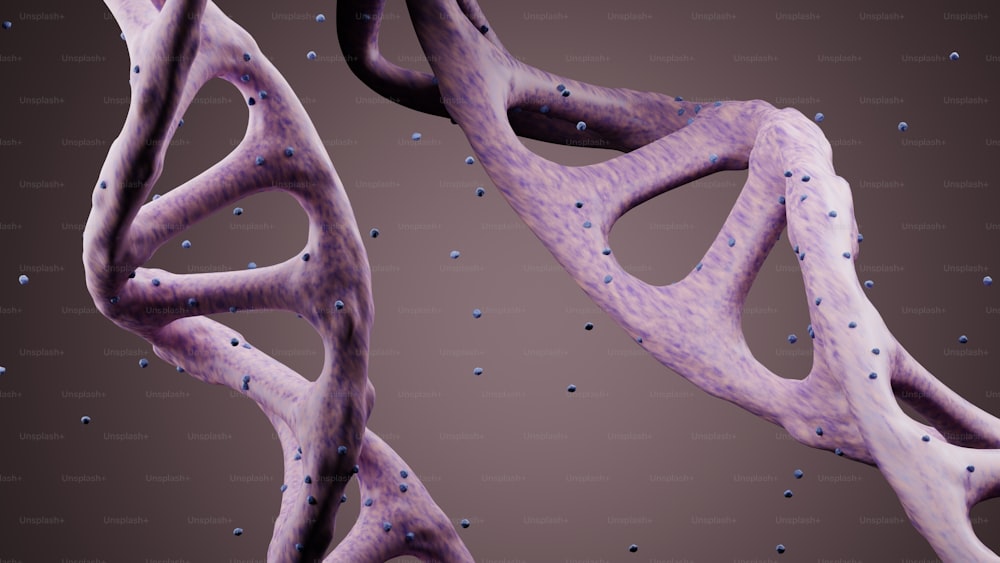 Una imagen generada por computadora de una estructura púrpura