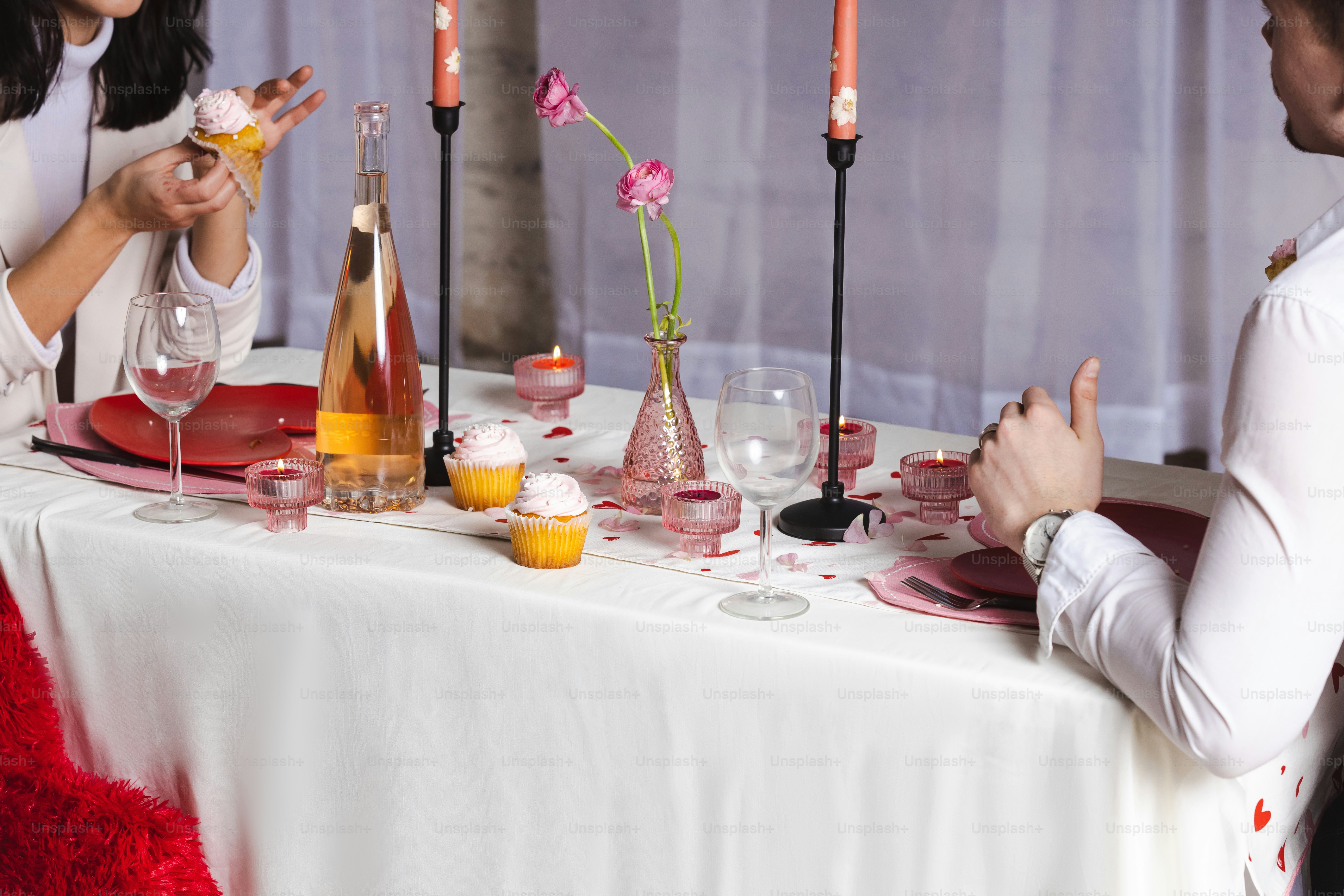 a man and a woman sitting at a table