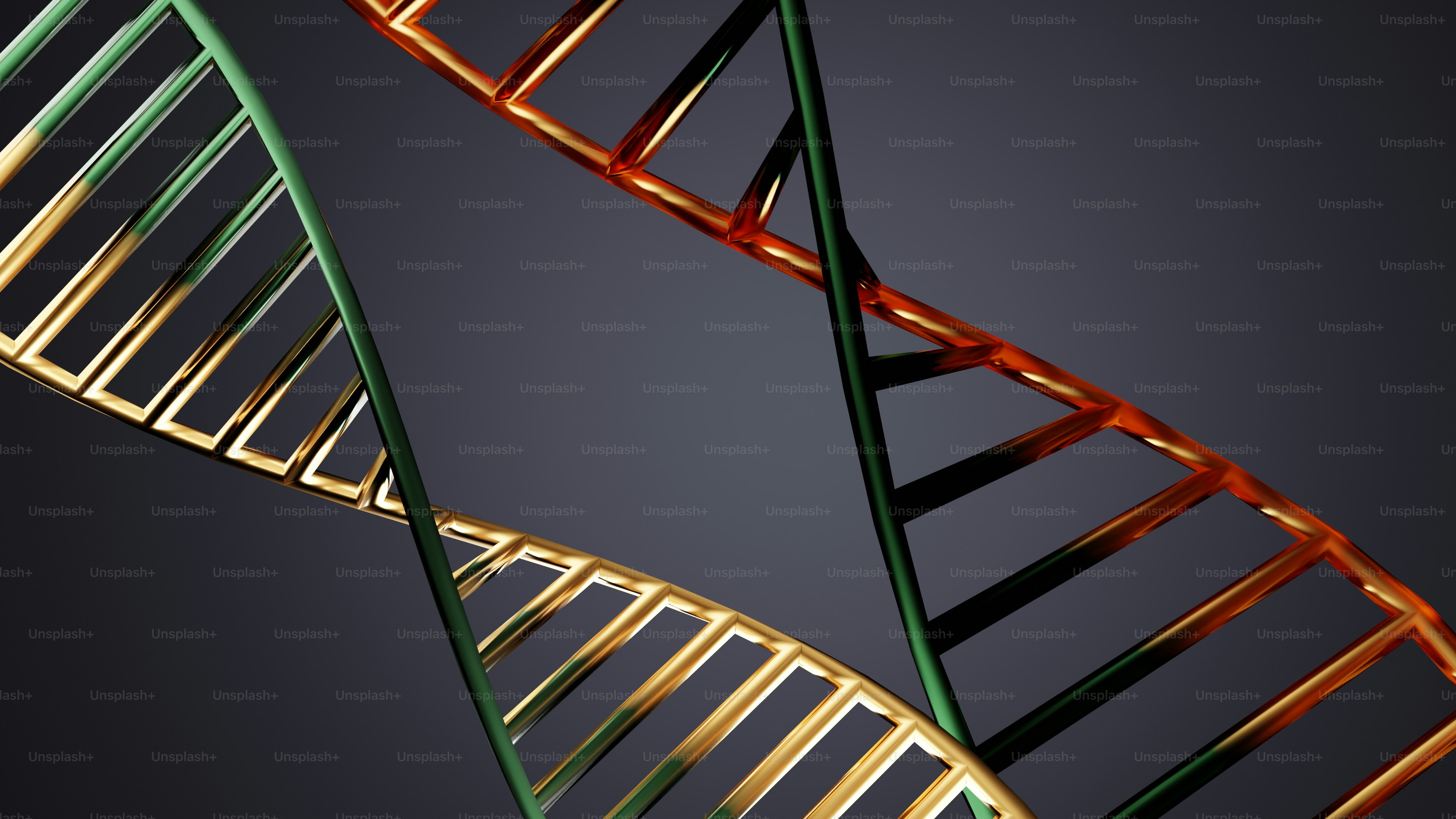 a close up of a double strand of metal