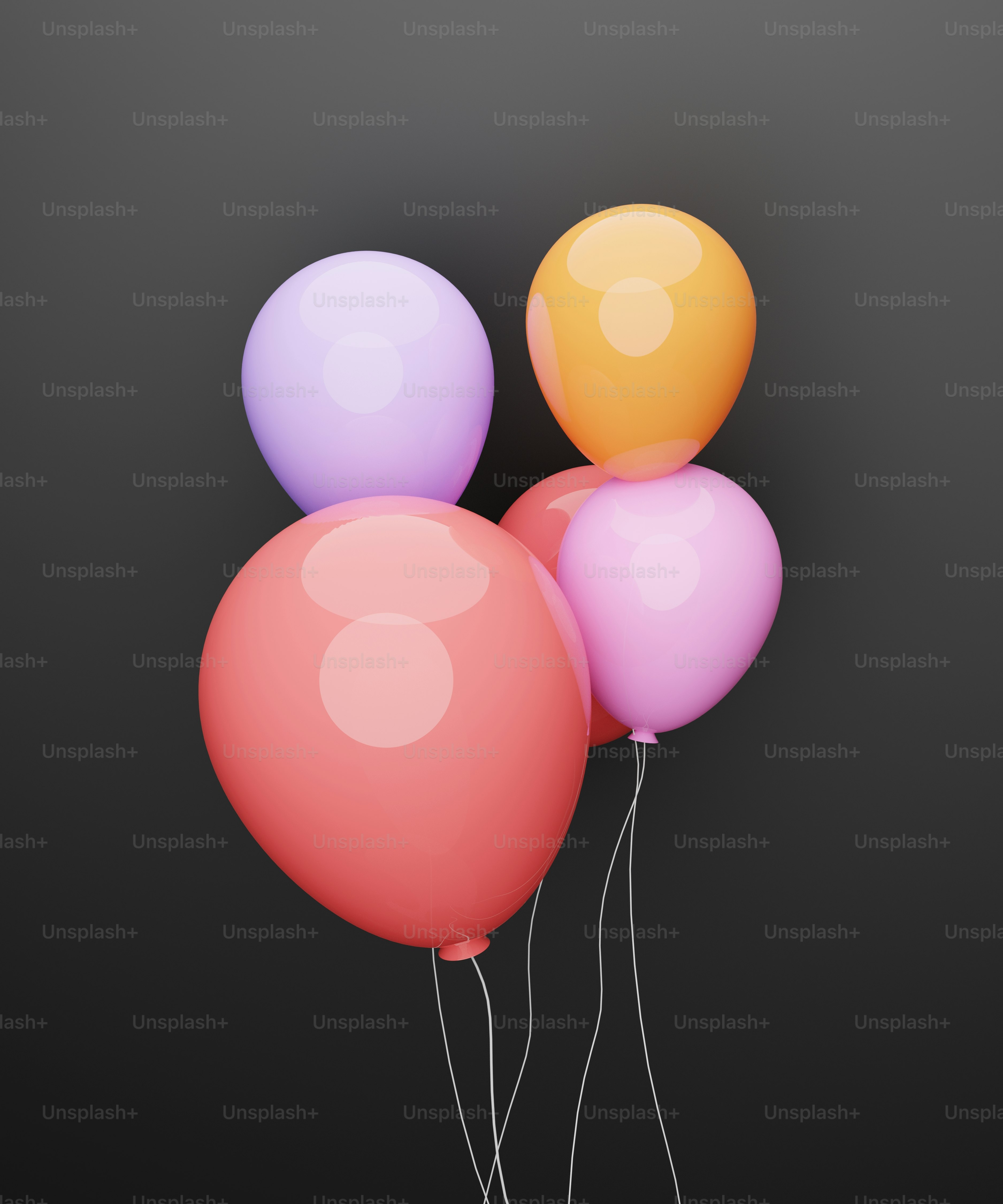 Ein Haufen Ballons, die in der Luft schweben