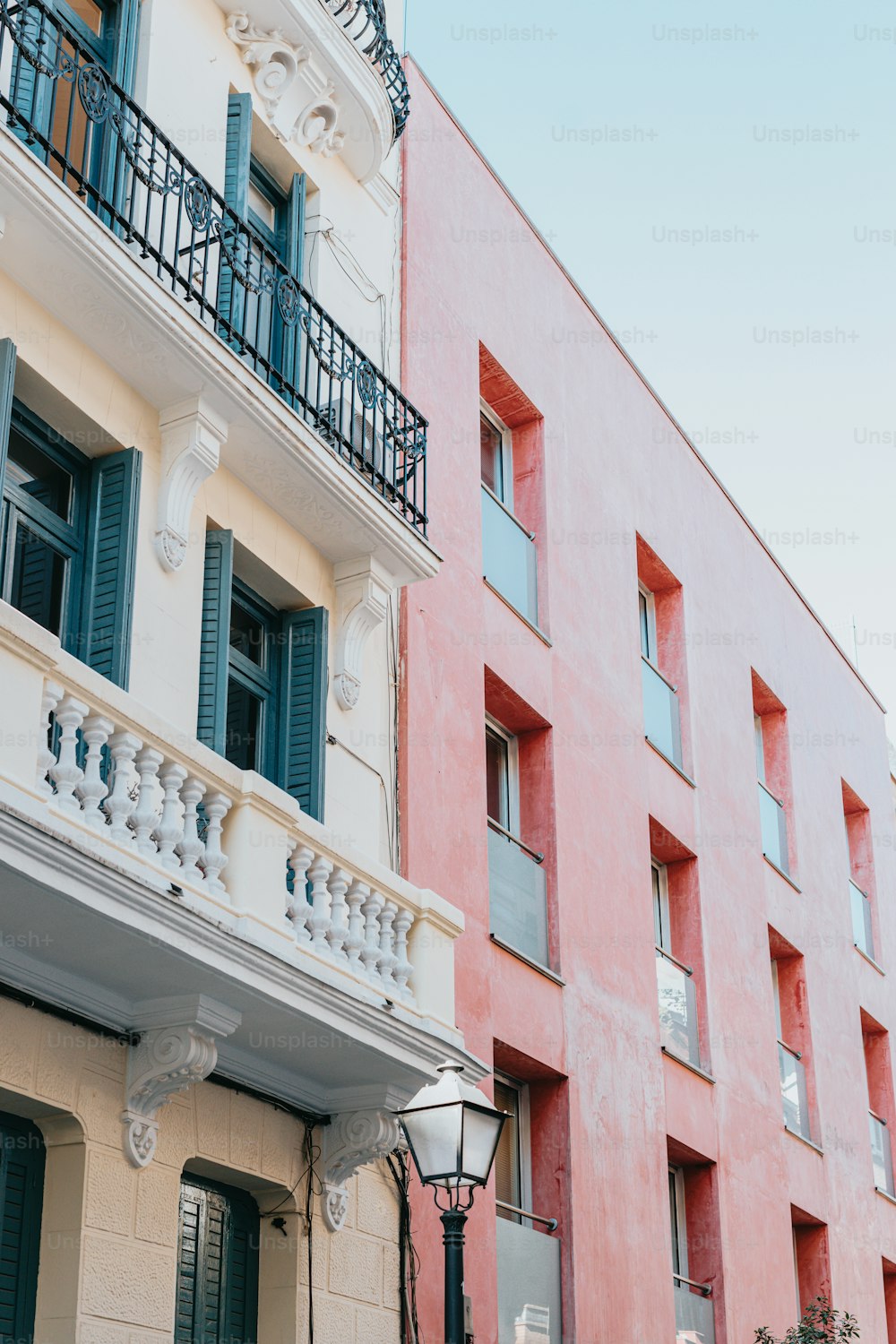 a building with balconies and balconies on the side of it