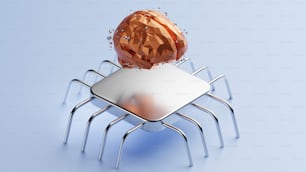 a computer generated image of a spider with an egg on it's back