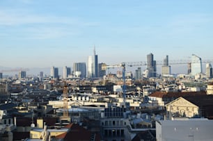 a view of a city from a high rise